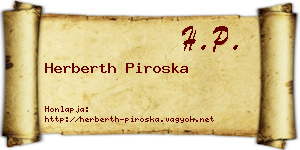 Herberth Piroska névjegykártya