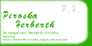 piroska herberth business card